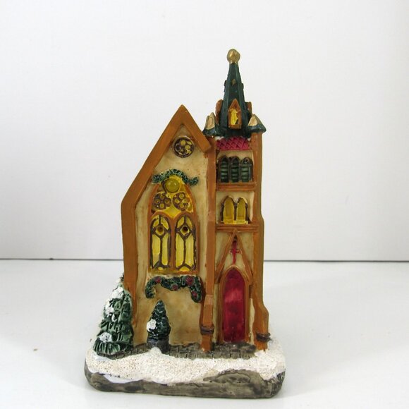 Cobblestone Corners Collectibles Battery Operated Light up Church Working - Picture 5 of 8
